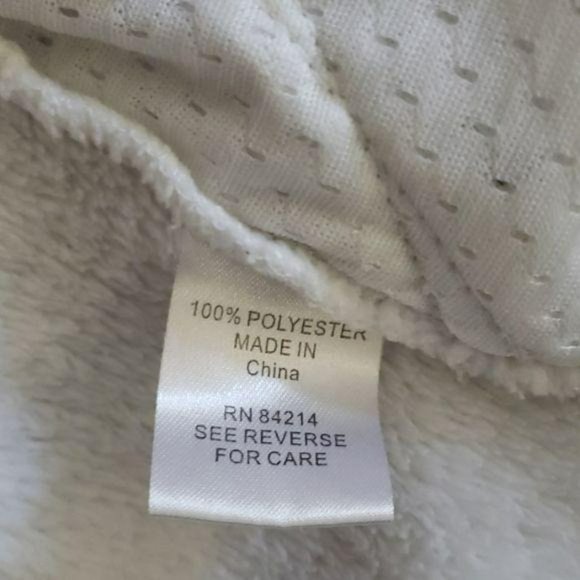 Predator White fuzzy Polyester Hooded small Jacket - Picture 8 of 8